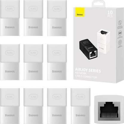 Изображение Baseus Network coupler Ethernet RJ-45 cable connector Baseus AirJoy Series 10 pcs - white