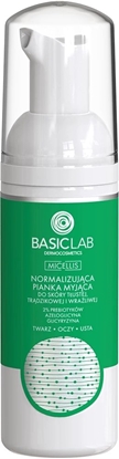 Attēls no BASICLAB_Micellis normalizujca pianka myjca do skóry tustej, trdzikowej i wraliwej 2% Prebiotyków, Azeloglicyna, Glicyryzyna 50ml