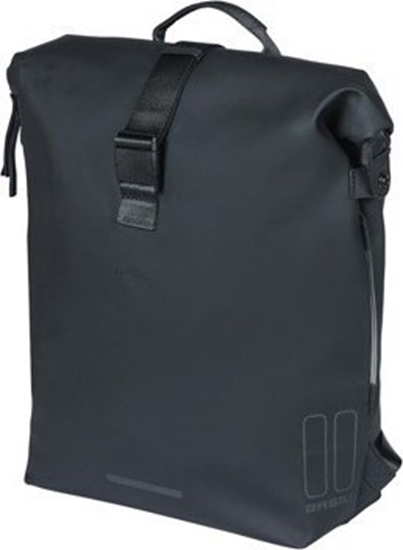 Picture of Basil Plecak/Sakwa rowerowa BASIL SOHO BACKPACK NORDLICHT17L, mocowanie na haki Hook-On System, wodoodporny poliester, owietlenie, night black (NEW 2024)