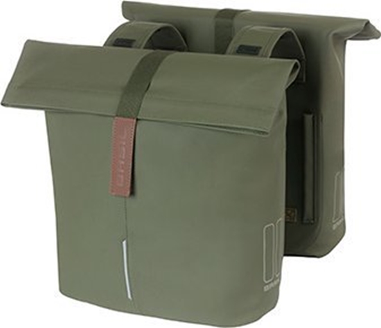 Picture of Basil Sakwa miejska podwójna BASIL CITY DOUBLE PANNIER BAG 28-32L, Universal Bridge System, moss green (NEW 2024)