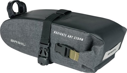 Attēls no Basil Torebka podsiodowa BASIL NAVIGATOR STORM SADDLE BAG 1.5L, mocowanie na paski, wodoodporna grey black (NEW 2024)