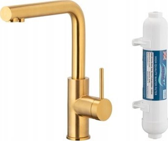 Изображение Bateria kuchenna KFA DUERO PURE BASIC BATERIA KUCHENNA Z FUNKCJ FILTRACJI WODY + FILTR HYDRO, BRUSHED GOLD