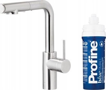 Изображение Bateria kuchenna KFA DUERO PURE BASIC PULL-OUT BATERIA KUCHENNA Z FUNKCJ FILTRACJI WODY I WYCIGAN WYLEWK + ZESTAW FILTRUJCY PROFINE BLUE S, INOX