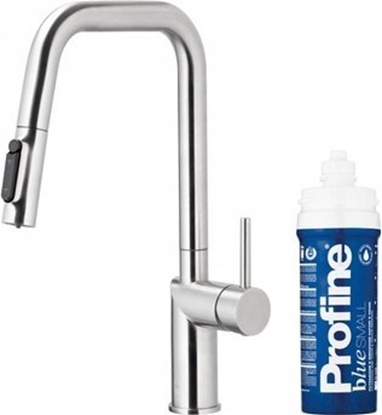 Picture of Bateria kuchenna KFA DUERO PURE STYLE PULL-OUT BATERIA KUCHENNA Z FUNKCJ FILTRACJI WODY I WYCIGAN WYLEWK + ZESTAW FILTRUJCY PROFINE BLUE S, INOX