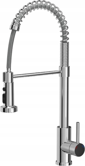 Picture of Bateria kuchenna Steiner ALICE SteelQ stalowa bateria kuchenna chrom z funkcj prysznica oraz stop, wycigana wylewka