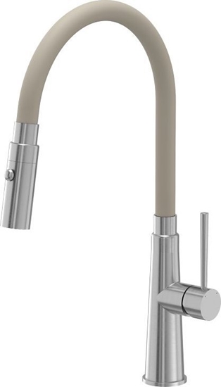 Изображение Bateria kuchenna Steiner GINA SteelQ stalowa bateria kuchenna z elastyczn wylewk, stalowy / w beowy