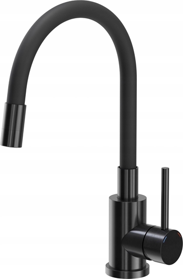 Picture of Bateria kuchenna Steiner MAGGIE stalowa bateria kuchenna z elastyczn wylewk, nano PVD black metal