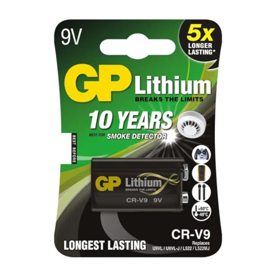 Picture of Bateria litowa GP LITHIUM 9V L522/LA522/6F22 blister 1 szt.