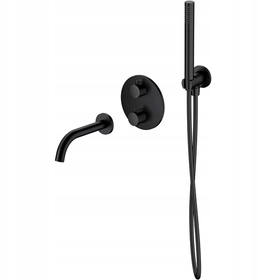 Picture of Bateria wannowa Cersanit SET B731 Zestaw wannowy podtynkowy ZEN czarny (S952-041)