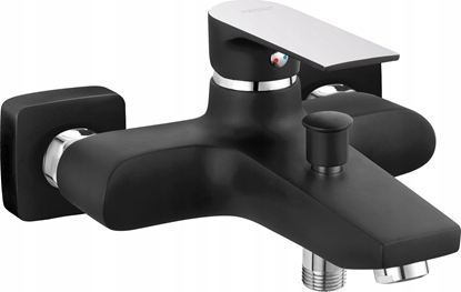 Attēls no Bateria wannowa Ferro BAT. ALGEO SQUARE WANNOWA CIENNA,BEZ NATRYSKU,CZARNY-CHROM FERRO // BF.BAQ1BLC