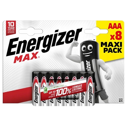 Изображение Baterie alkaliczne LR03/AAA blister 8szt. ENERGIZER MAX 