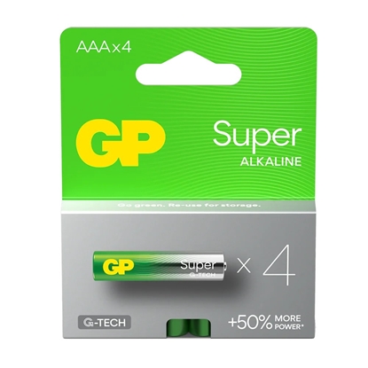Picture of Baterie alkaliczne LR03/AAA GP SUPER 4szt. (G-TECH) 