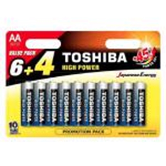 Picture of Baterijas AA LR6 1.5V Alkaline 10gab. TOSHIBA