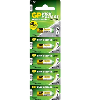 Изображение Baterijas GP 27A-5 12V Kods 27A-OC5