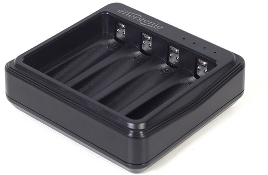 Picture of Bateriju lādētājs Gembird USB 4-slot for AA/ AAA Black