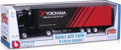 Attēls no Bburago BBURAGO 1:43 haulers with trailer M-B Actros Gigaspace, 18-31460/18-31480