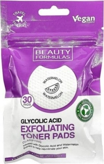 Picture of Beauty Formulas BEAUTY FORMULAS_Exfoliating Toner Pads nasczone patki zuszczajce Kwas Glikolowy 30szt.