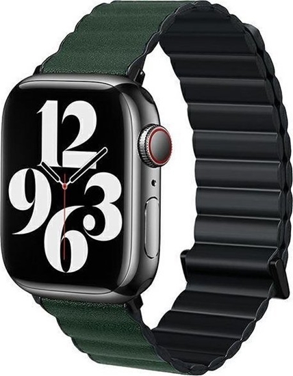 Picture of Beline Beline pasek Apple Watch Magnetic Pro 42/44/45/49mm czarno/zielony black/green box