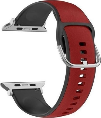Attēls no Beline Beline pasek Apple Watch Silico Leather 42/44/45/49mm czerwono-czarny /red-black box
