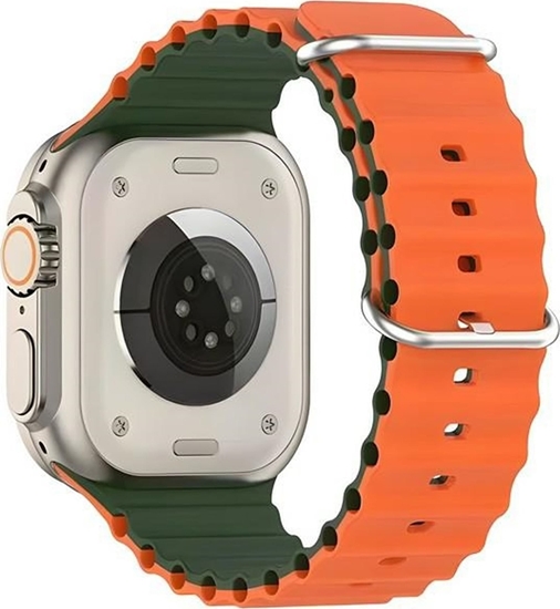 Picture of Beline Beline pasek Apple Watch Silicone Waves 38/40/41mm zielono-pomaraczowy /green-orange box
