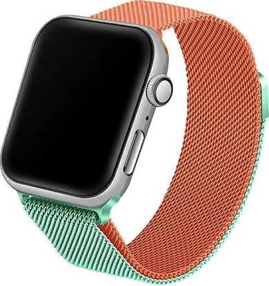 Attēls no Beline Beline Pasek Apple Watch Steel 38/40/41Mm Zielono-Pomaraczowy Green/Orange