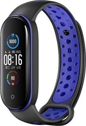 Attēls no Beline Beline pasek Design Mi Band 7/6/5 czarno-niebieski /black-blue