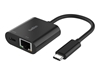 Picture of Belkin Connect USB-C Ethernet Adapter 100W PD black INC019btBK