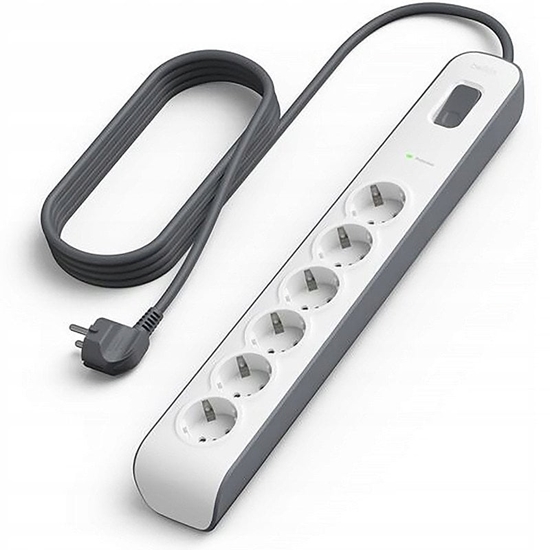 Picture of Belkin Surge Prot.Strip 6 outlet 2 Meter power cord BSV603vf2M-V2