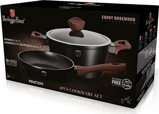 Picture of Berlinger Haus Garnek 4L + Patelnia 24cm z pokrywk Berlinger Haus Ebony Rosewood (BH/6782)
