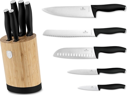 Изображение Berlinger Haus ZESTAW NOY BERLINGER HAUS BH-2753 MATTE BLACK W BLOKU BAMBUSOWYM