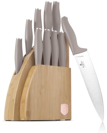 Изображение Berlinger Haus Zestaw Noy Berlinger Haus Bh-3122 Taupe W Bloku Bambusowym