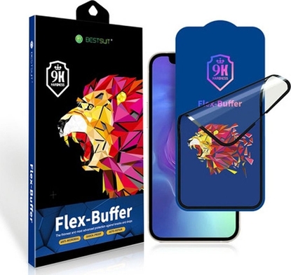 Изображение Bestsuit Szko hybrydowe Bestsuit Flex-Buffer 5D z powok antybakteryjn Biomaster do iPhone Xs Max/11 Pro max czarny
