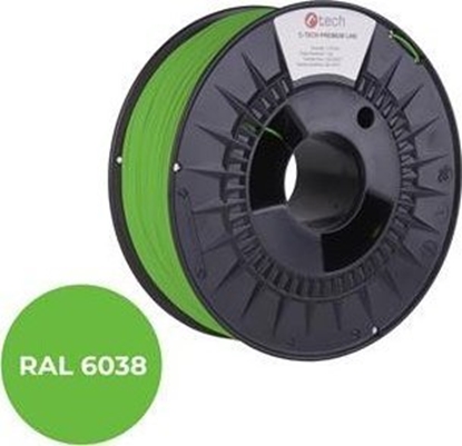 Attēls no Bestway Filament do drukarki 3D C-TECH PREMIUM LINE, ABS, RAL6038, 1,75mm, 1kg, Luminousgreen