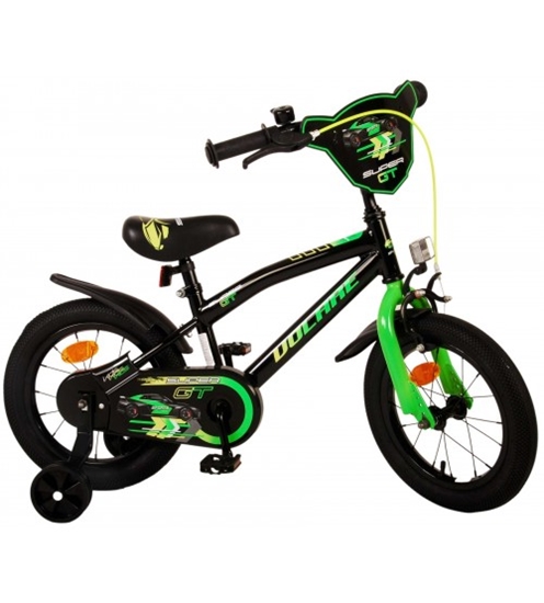 Изображение Bērnu velosipēds 14 collas Super GT(rokas+kājas bremzes, uz 85% salikts) (3,5-5 gadiem) VOL21382