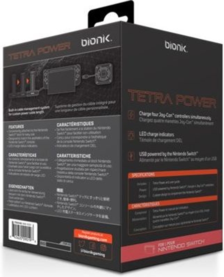 Изображение Bionik poczwórna stacja Tetra Power adujca do Joy-Con (BNK-9019)