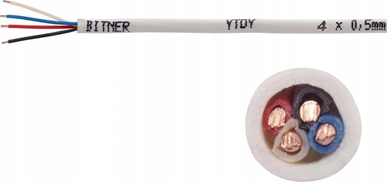 Picture of BITNER PRZEWÓD ALARMOWY DOMOFONOWY BITNER YTDY 4X0,5 - 100M