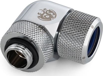 Изображение BitsPower Bitspower Advanced Adapter 90 Grad G1/4 Zoll AG auf 14mm AD Hardtube - drehbar, silber