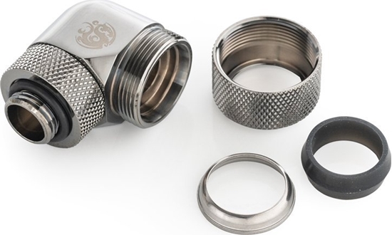 Picture of BitsPower Bitspower Advanced Multi-Link Adapter Anschluss 90 Grad G1/4 Zoll AG auf 16mm AD Hardtube - drehbar, schwarz