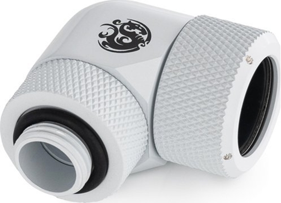 Picture of BitsPower Bitspower Advanced Multi-Link Adapter Anschluss 90 Grad G1/4 Zoll AG auf 16mm AD Hardtube - drehbar, weiß