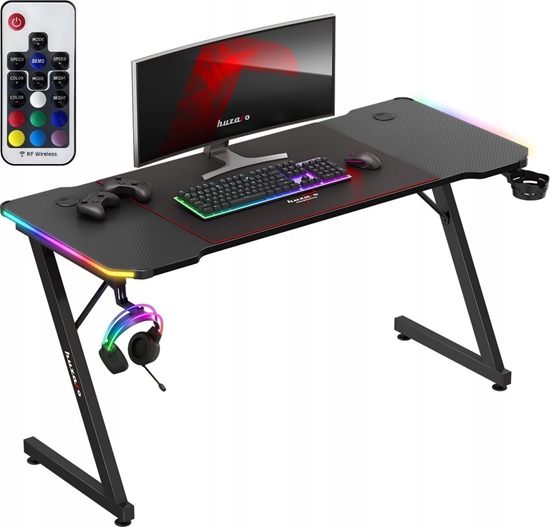 Изображение Biurko Huzaro Biurko Gamingowe Komputerowe Huzaro Hero 3.3 Rgb Led + Podkadka Xxl