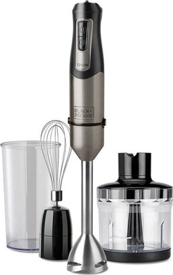 Picture of Blender Black&Decker BLENDER RCZNY BXHBA-1200E TYTANOWY (1200W, TRZEPACZKA, ROZDRABNIACZ, KUBEK)