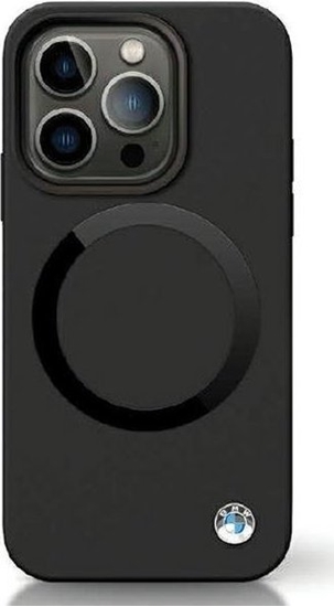 Picture of BMW BMHMP14SSILBK2 iPhone 14 6.1" czarnyblack Signature Liquid Silicone MagSafe