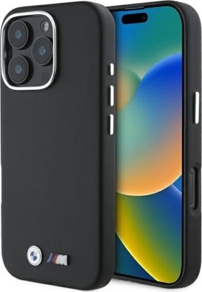 Attēls no BMW BMW BMHCP16X23PMWK iPhone 16 Pro Max      6.9" czarny/black hardcase M Smooth Full Wrapped Metal