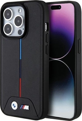 Изображение BMW Bmw Bmhmp15L22Pvtk Iphone 15 Pro 6.1" Czarny/Black Hardcase Quilted Tricolor Magsafe
