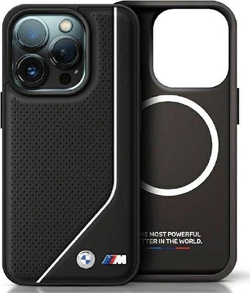Изображение BMW Perforated Twisted Line MagSafe - Etui iPhone 15 (czarny)