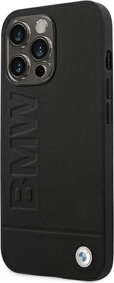 Picture of BMW Etui BMW do iPhone 14 Pro Max 6,7" czarny/black Leather Stamp
