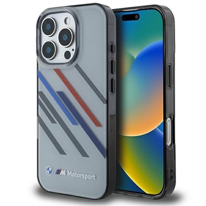 Attēls no BMW Motorsport IML Random Stripes Back Case for Apple iPhone 16 Pro