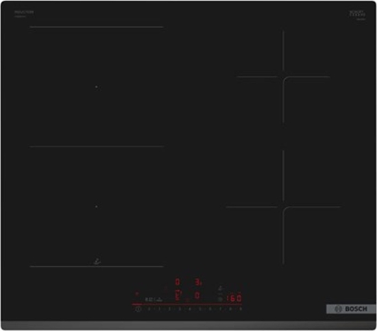 Picture of Bosch | Hob | PVS63KHC1Z Series 6 | Induction | Number of burners/cooking zones 4 | Touch | Timer | Black