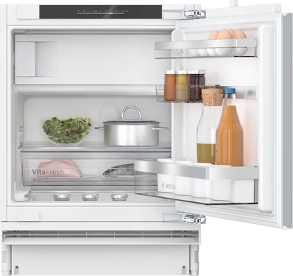 Attēls no Bosch | Refrigerator | KUL22ADD0 | Energy efficiency class D | Built-under | Larder | Height 82 cm | Fridge net capacity 93 L | Freezer net capacity 17 L | 35 dB | White