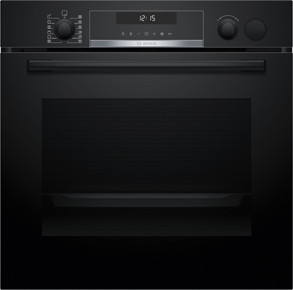 Изображение Bosch Oven | HRG578BB7 | 71 L | Electric | Pyrolysis | Knobs | Steam function | Height 59.5 cm | Width 59.4 cm | Black